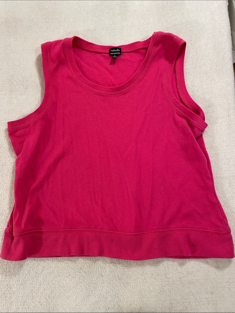 Rafaella Bright Pink Sleeveless Knit Tank
